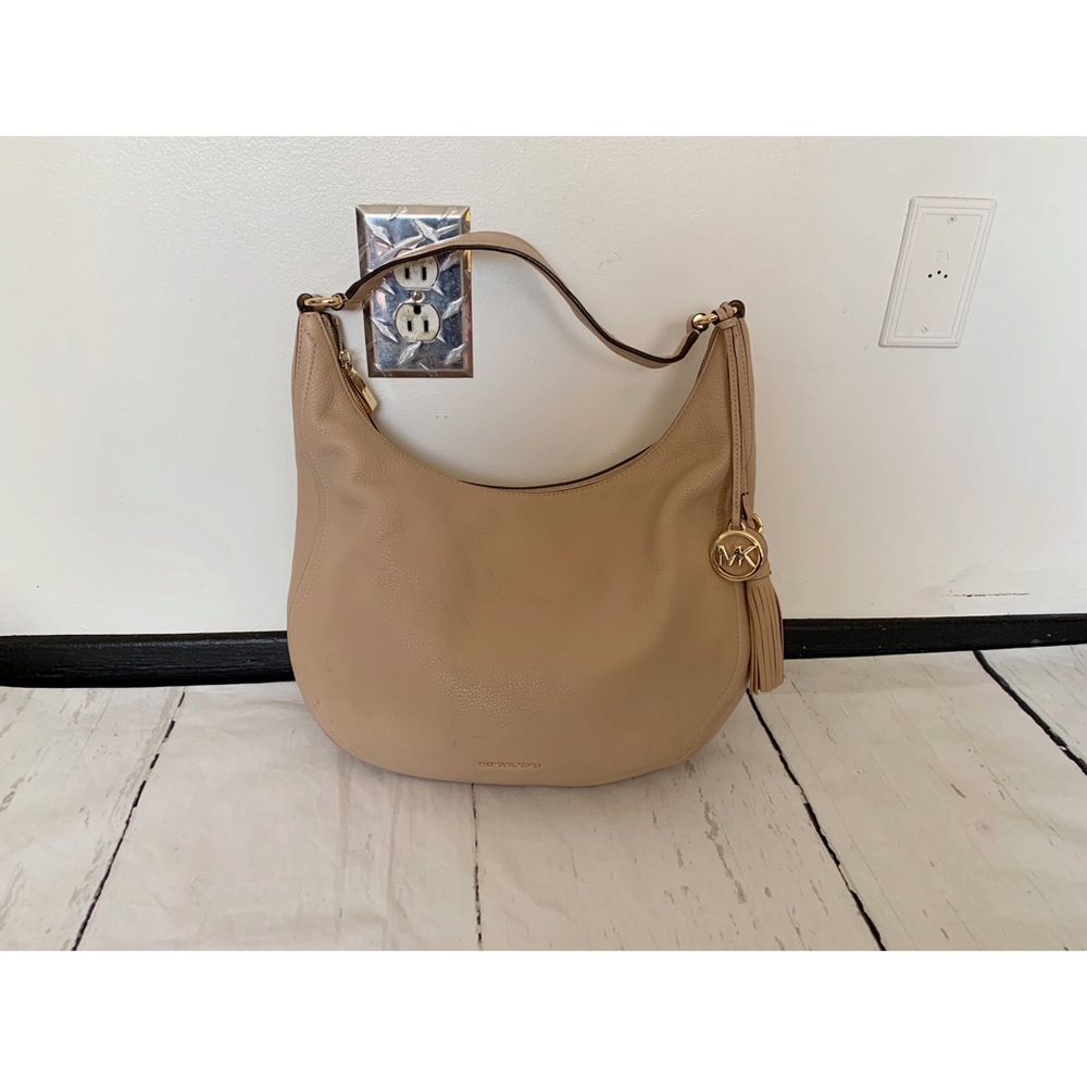 Michael Kors Lydia Pebbled Leather Large Hobo Handbag